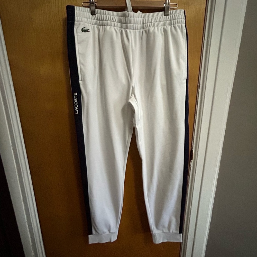 Lacoste men white jogger pants